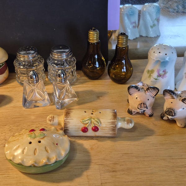 Multiple sets vintage  salt and pepper shakers