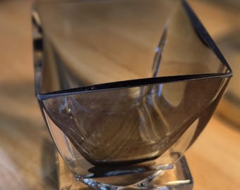 Heavy glass vase