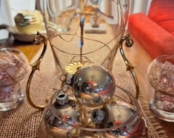 Glass hurricane candle holder set