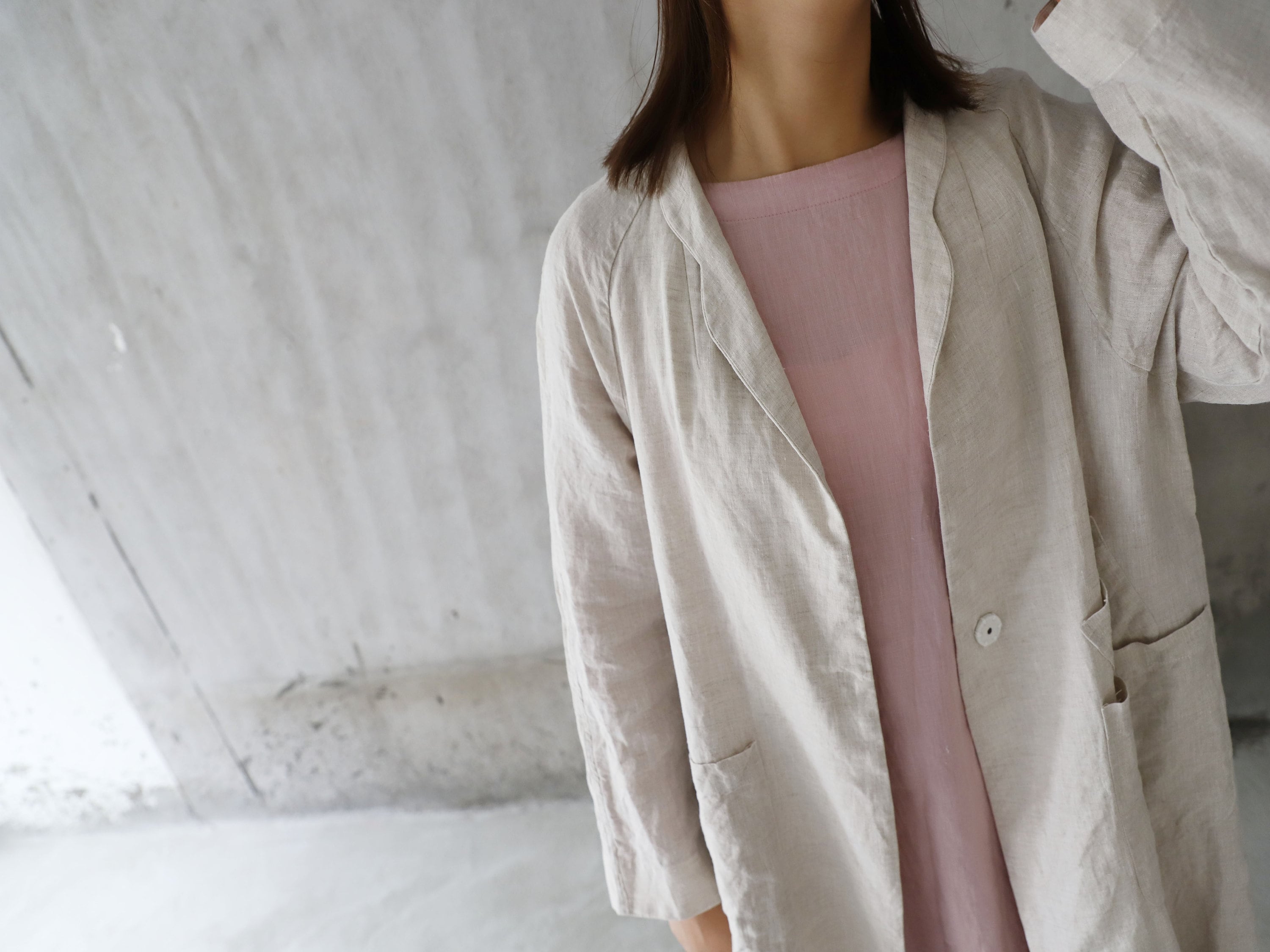 Z113---french Linen Duster Coat, Women Linen Coat, Trench Coat