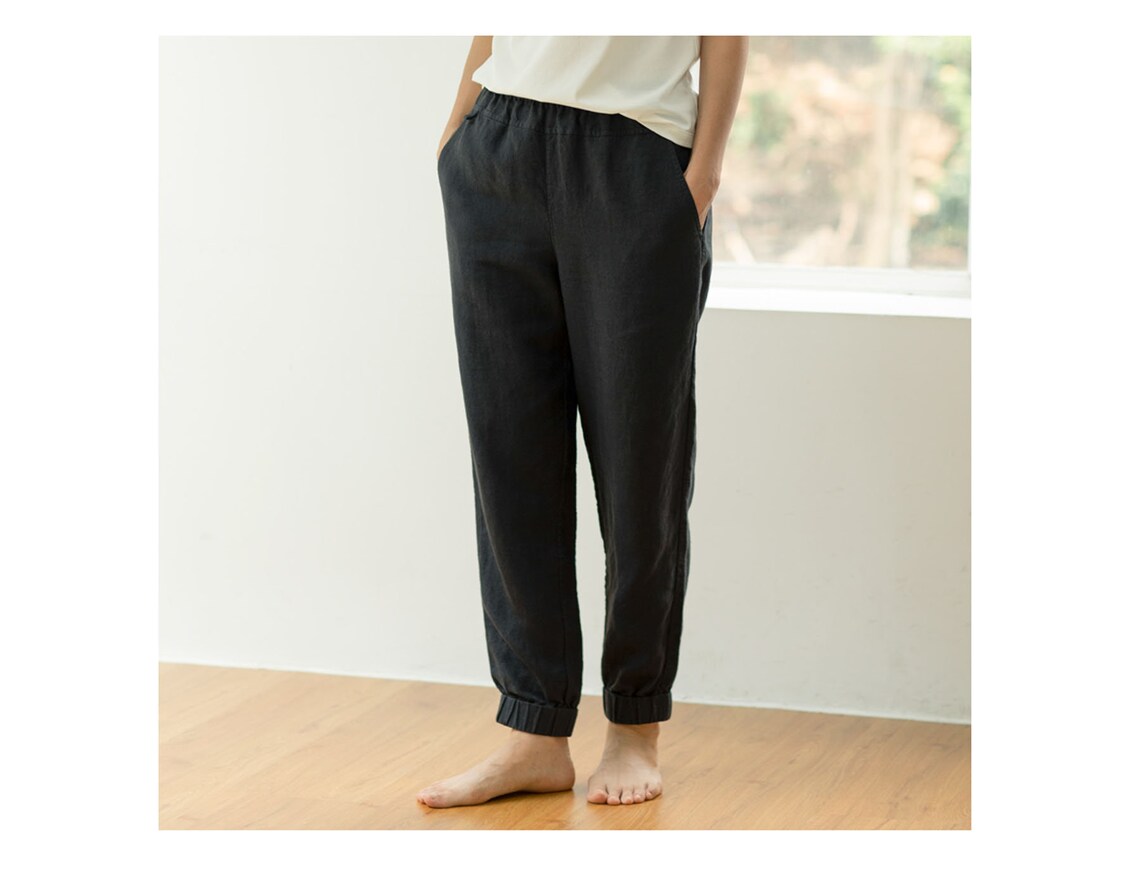 linen jogging pants