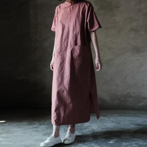 N030---Paper Cotton Modified Qipao Dress in Coral Pink, Cheongsam Dress, Chinese Dress, Girl&#39;s Chinese Costume, Made to Order.