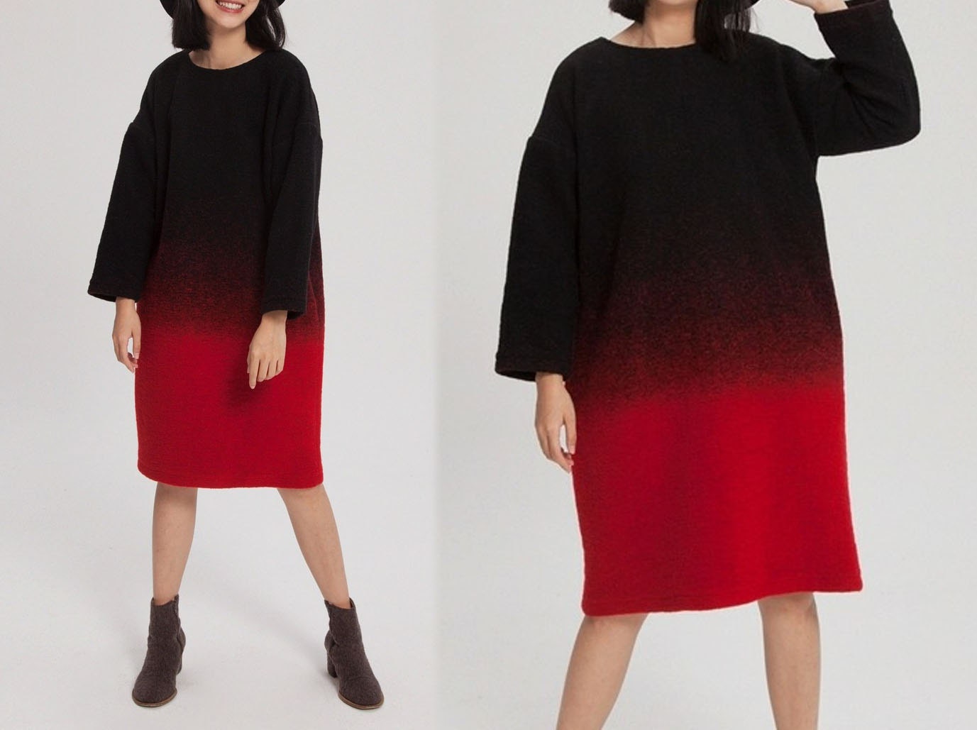 520ombre Knit Wool Tunic Dress Winter Dress. Etsy
