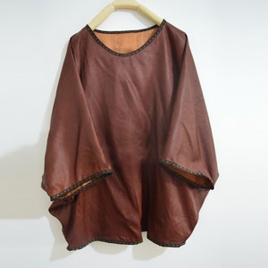 X092---China Mud Silk Top, T-Shirt Rust Mud Silk, Made to Order.