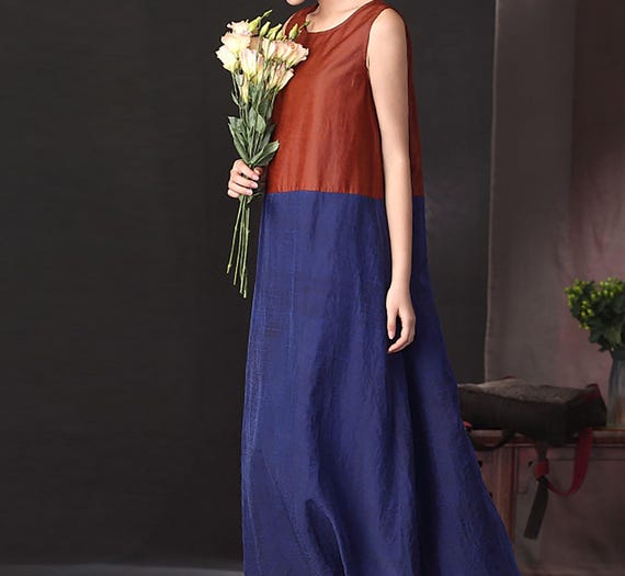 color block bridesmaid dresses L003---cracked Mud Silk Sleeveless Dress, Piet Mondrian Colorblocking Tank Dress, Two Tone Gambiered Silk Dress, Made to Order mix and match bridesmaid dresses the dress skims the Black Mesh Bow Ruched Size:Juniors/Women M Draped Bodice