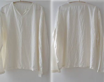 181---Herren schweres gewaschenes Leinenhemd, Langarmshirt, Maßanfertigung, S M L XL XXL.