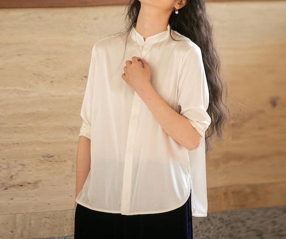 satin oriental top