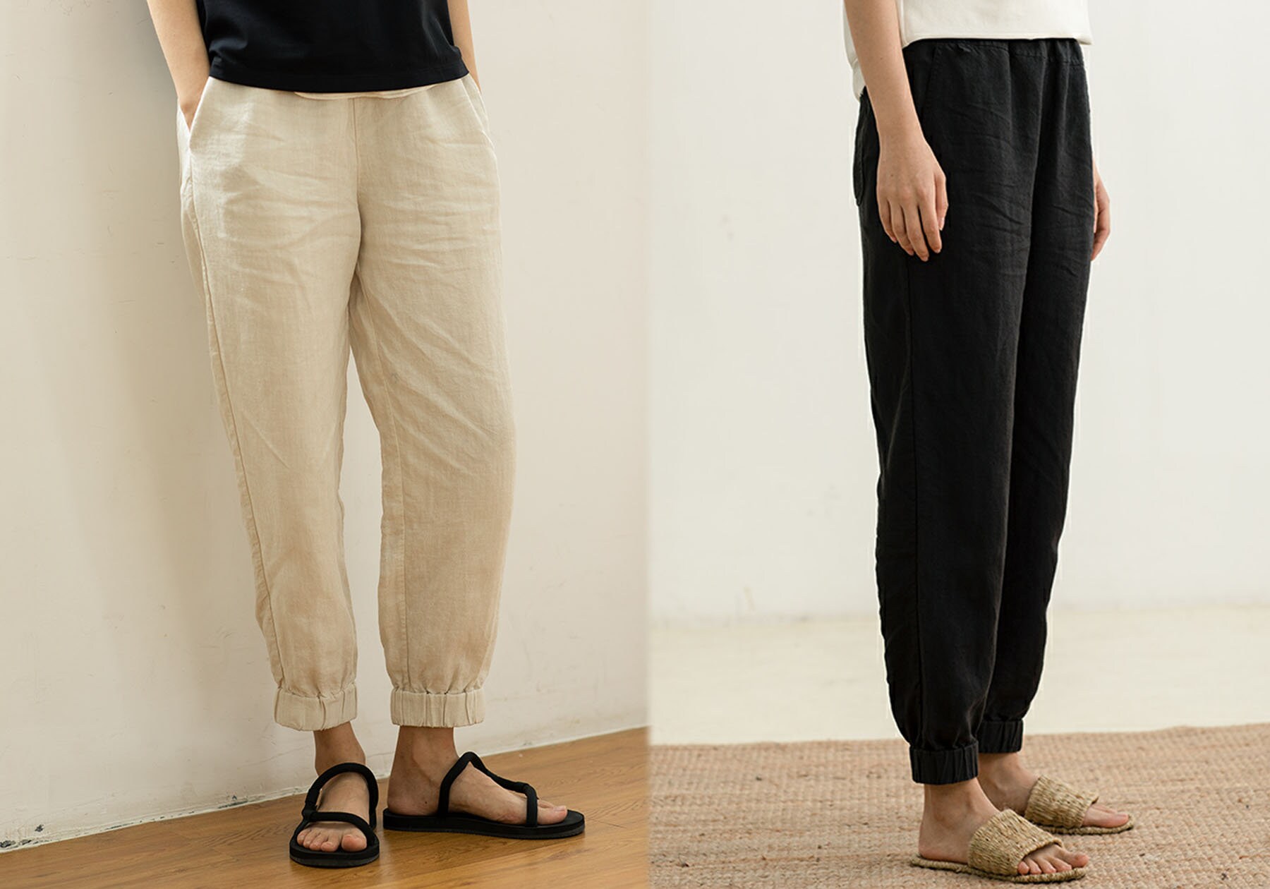 linen jogging pants