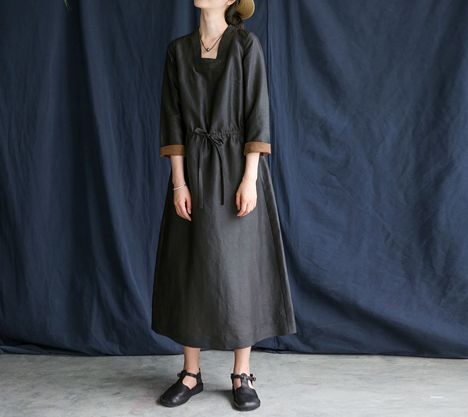 E003gambiered Guangdong Silk Gauze / Mud Silk Tunic Dress | Etsy