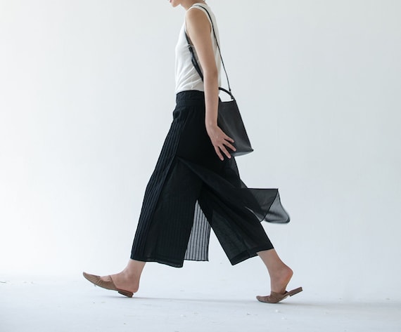 【BAON】Bizen pin tuck cotton wide pants bmm76653_mocha_xl?$