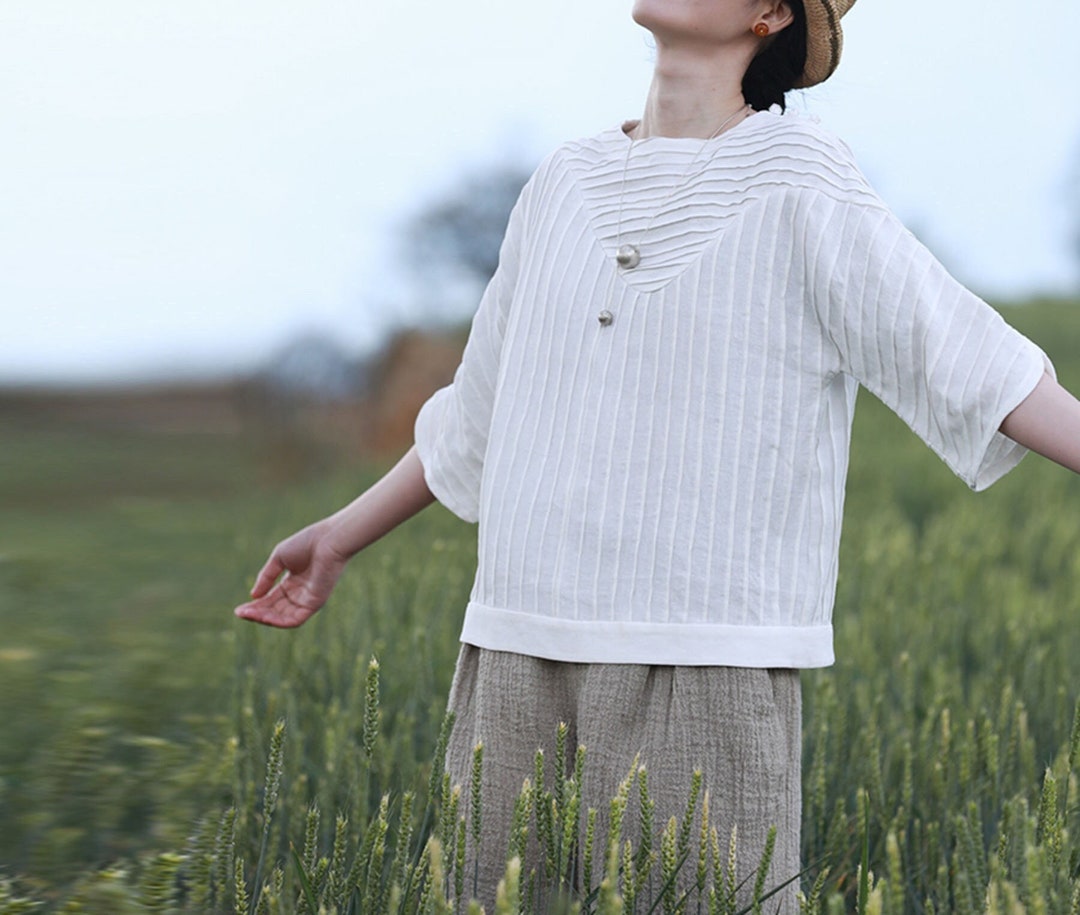 売れ筋商品|||トミー ヒルフィガー カットソー トップス レディース Women's Pintucked Linen-Blend Top Bright White Tommy Hilfiger, Womens, Gauze Embroidered Pintuck Top