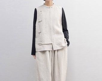 YANYAN/ヤンヤン　Linen Mabo VEST サイズM m41380237671_1.jpg?1746963809