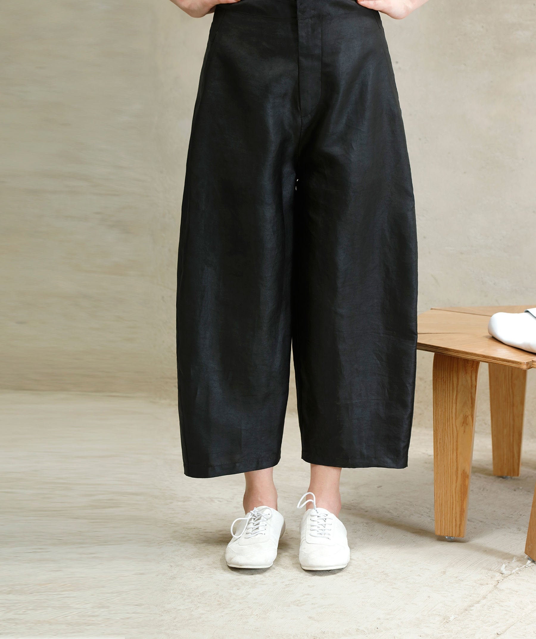 P032Gambiered Guangdong Silk Gauze Balloon Trouders Crop Etsy