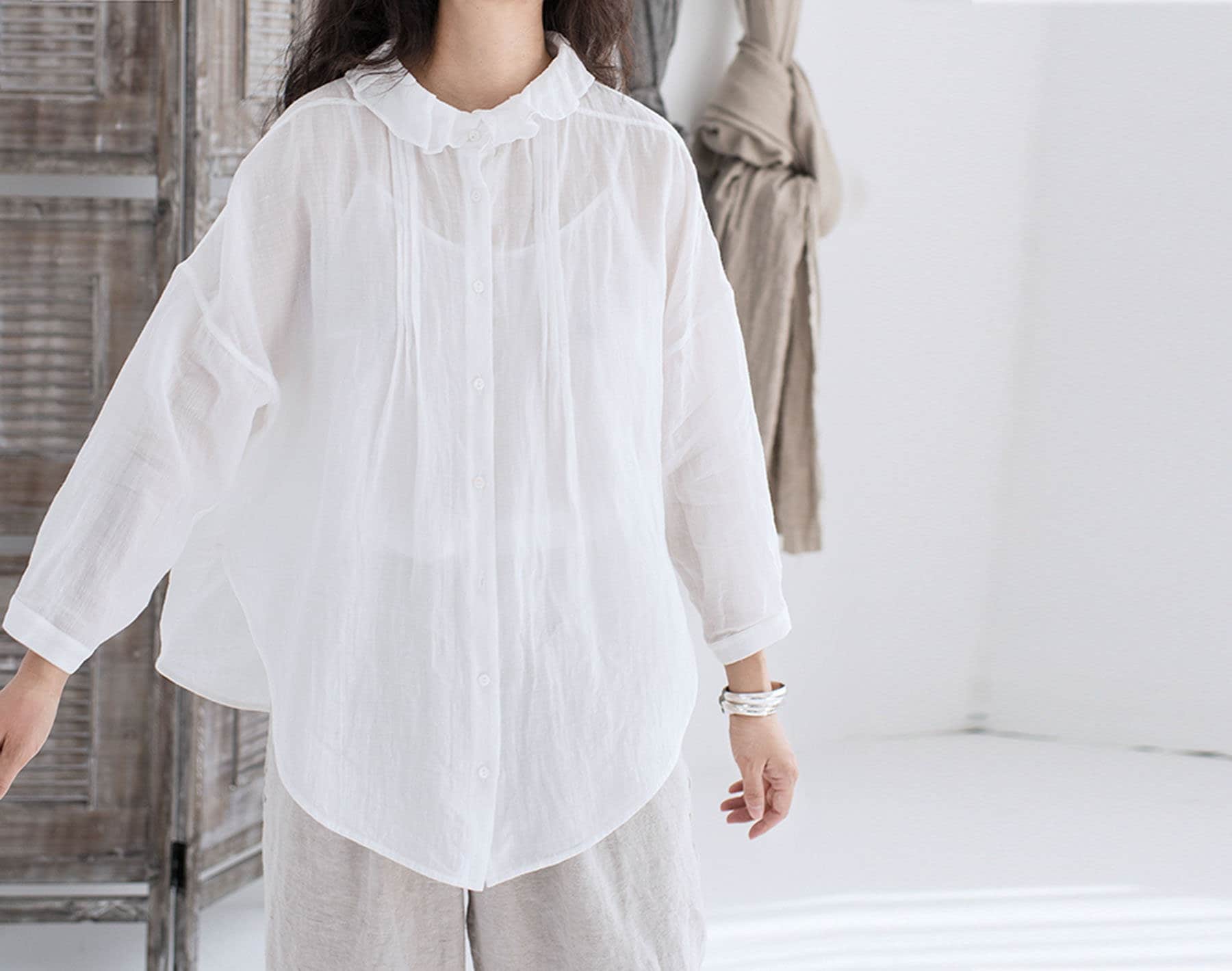 RUIMEME round collar blouse〈off-white〉 RUIMEME round collar blouse〈off-white〉