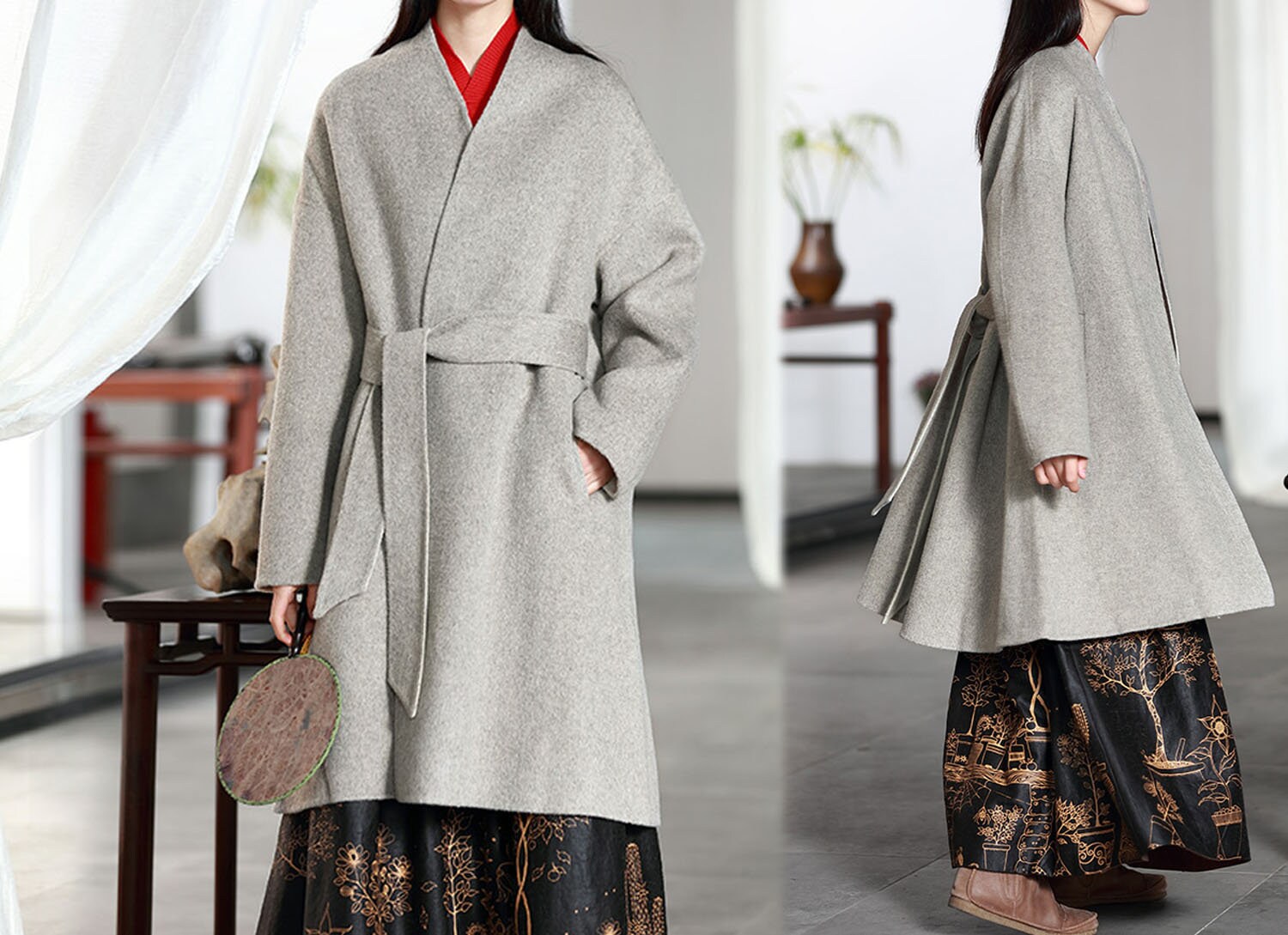 cashmere robe coat