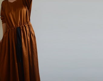 A194---Heavy Weight Mulberry Silk Long Dress / Maxi Dress, Made to Order