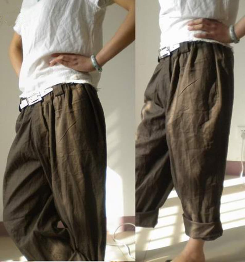 008boyfriend Style Women's Linen Pants Boyfriend - Etsy