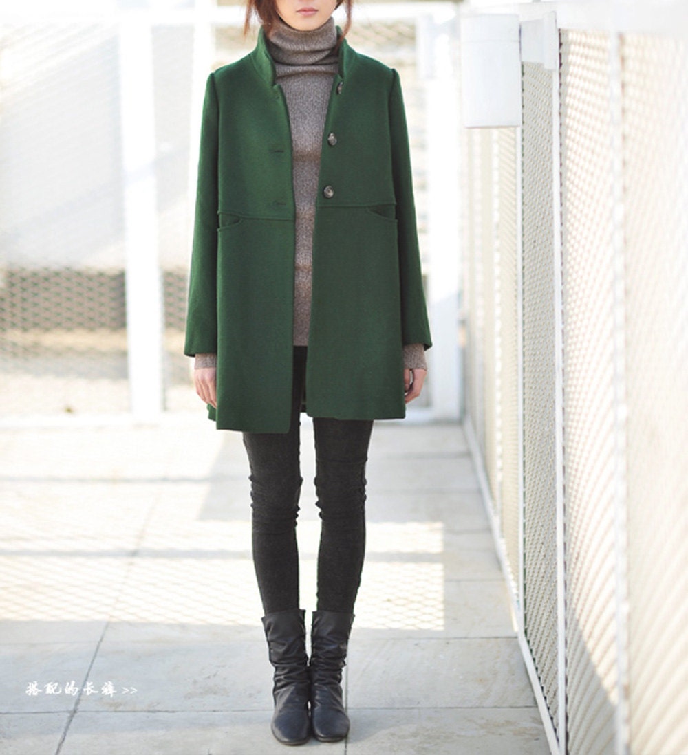 Short Wool Coat - Etsy