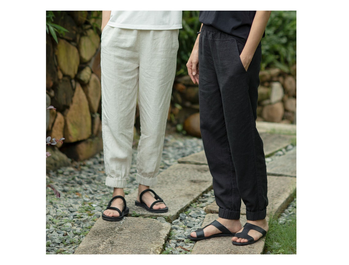 linen jogging pants