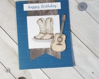 Handmade stampin up Birthday Card, Card for him .Country livin