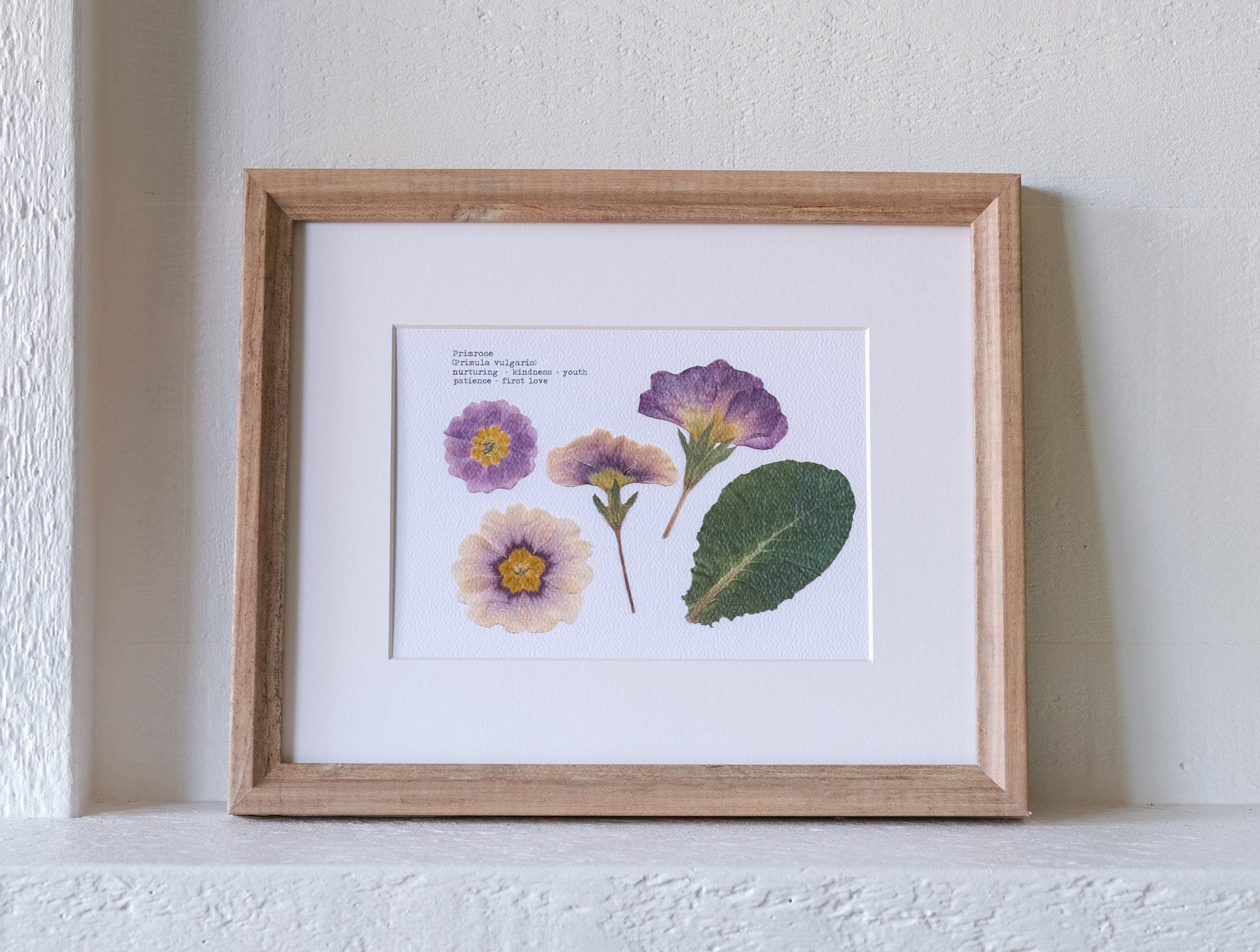 My new oshibana -> pressed flowers frame with real dried flowers and  plants. Yellow primroses, pink columbines, daisies, sweet peas flowers and  a lot of dried leaves and foliage. : r/crafts