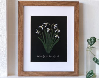 folklore 'august' Pressed Flower Print - 8x10" | Taylor Swift Wall Art