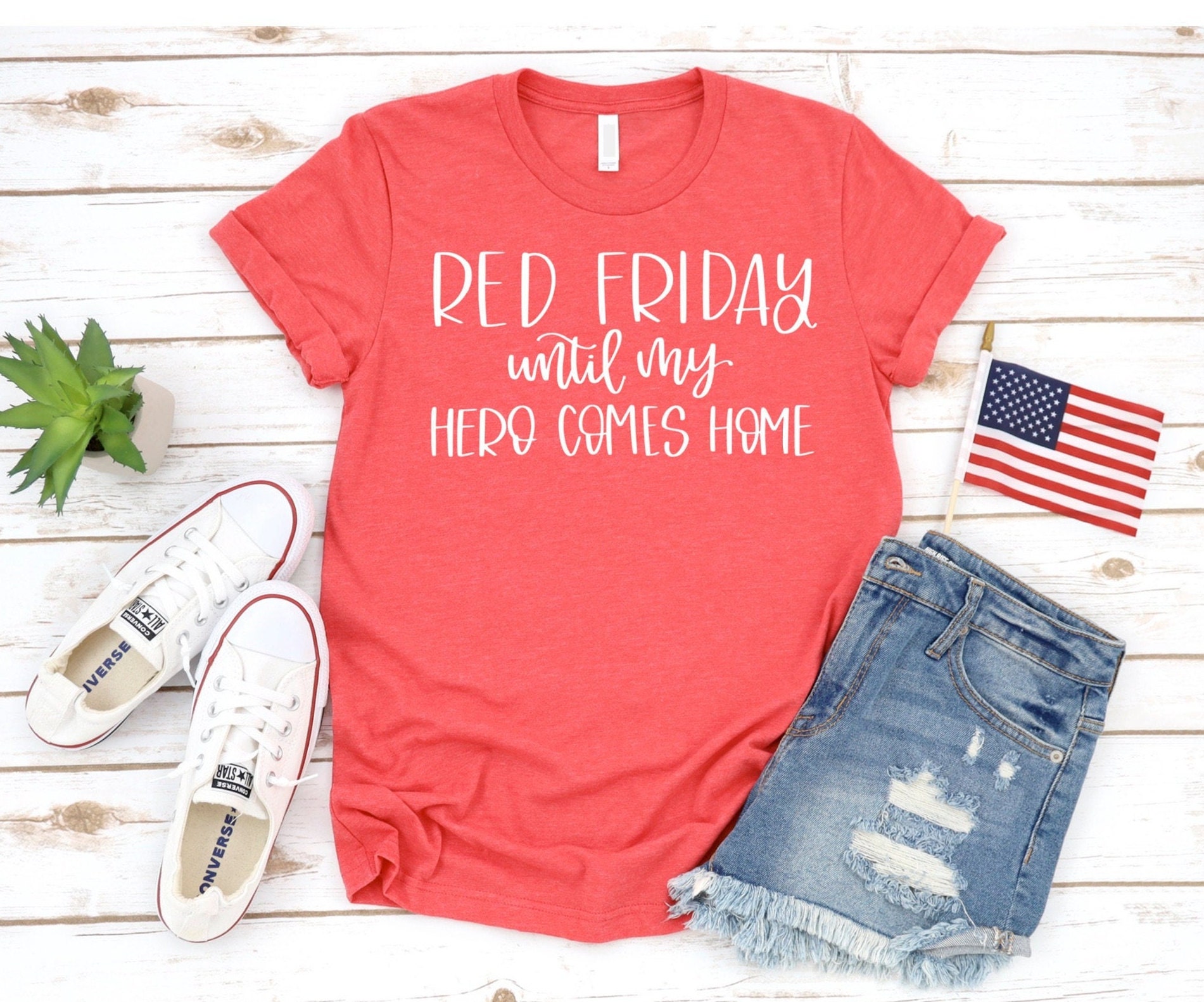 RED Friday Until My HERO Comes Home RED Friday Shirt - Etsy
