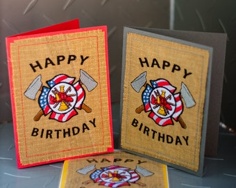 Firefighter Greeting Card - Happy Birthday Card - Thank You Card - Congratulations Card - Firefighter Gift - T1