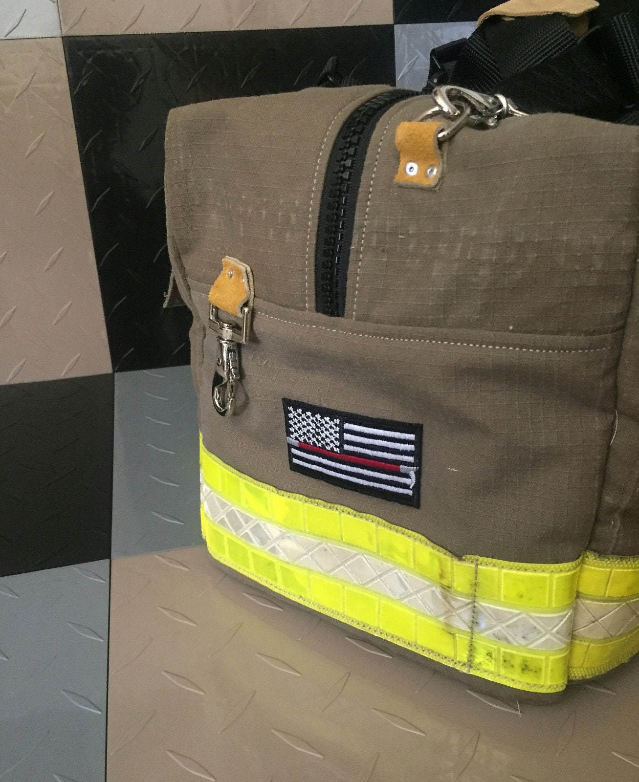 Firefighter can cozy made from decommissioned bunker gear — Pike