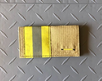 Firefighter Checkbook Cover made from Decommissioned Bunker Gear, Personalized Firefighter Checkbook Wallet, T2
