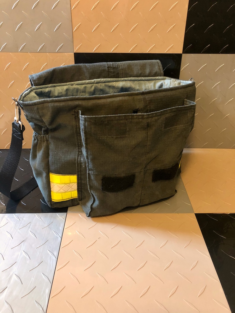 Reclaimed Firefighter Bunker Gear Personalized Messenger Bag Etsy