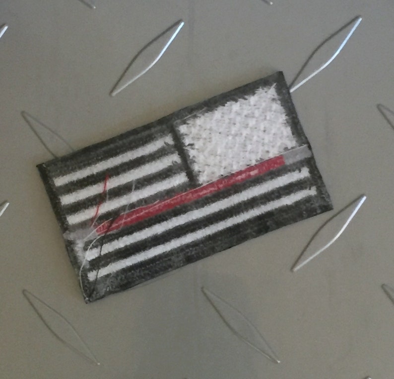 Thin Red Line Patch Firefighter American Flag Patch Embroidered Patch Iron-on Patch Sew-on Patch Firefighter Gift, M16 image 3