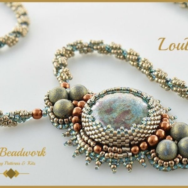 Beading Pattern for the LouLou beadembroidery necklace pa-041