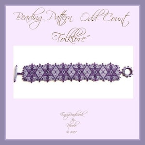 Beading Pattern for the Folklore - odd count peyote pa-047 English