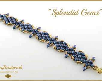 Beading Pattern for the  "Splendid Gems" Bracelet pa-010