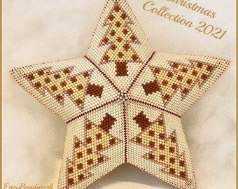 Pattern: 3D peyote star 001 Christmas tree -Christmas Collection 2021