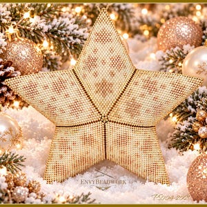 Motivo: stella peyote 3D PS004 Fiocco di neve - Collezione Natale 2021 pa-064