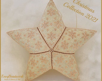 Pattern: 3D peyote star 004 Snowflake -Christmas Collection 2021