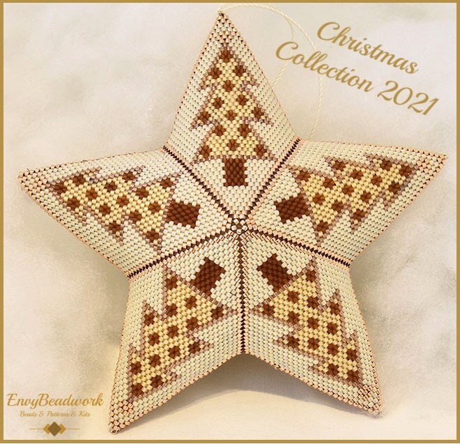 Pattern: 3D peyote star 001 Christmas tree -Christmas Collection 2021