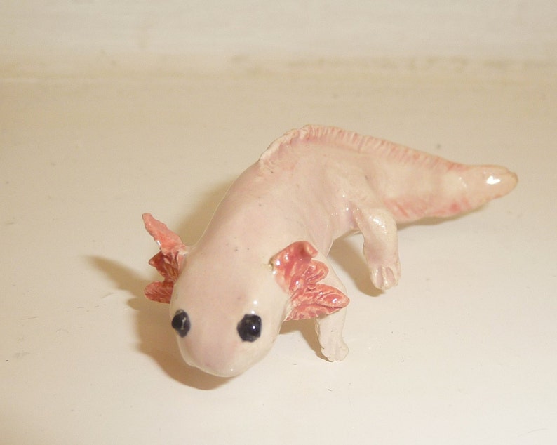 Axolotl Ceramic Miniature Sculpture Fine Art Ceramics Art Collectibles Dekorasyonu Net