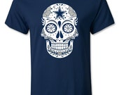 Sugar Skull Shirt, Skeleton face , Day of the Dead, Dia de los Muertos