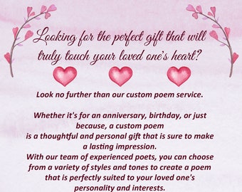 Custom Poem: A Personal and Heartfelt Gift for Your Loved One
