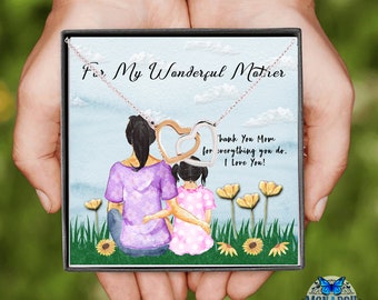 Mom and Child - Mother Message Card