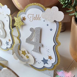 Números de mesa para baby shower Twinkle Twinkle Little Star / Cumpleaños / Género neutro / Revelación de género / Decoraciones / Ideas