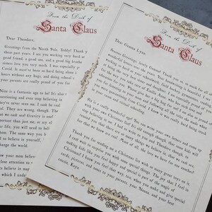 Carta de Papá Noel completamente personalizada / Carta de Papá Noel impresa / Cartas del Polo Norte / Carta de Papá Noel