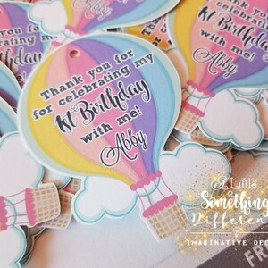 Hot Air Balloon Baby shower | Baby Shower Hot Air Balloon | Favor Tags
