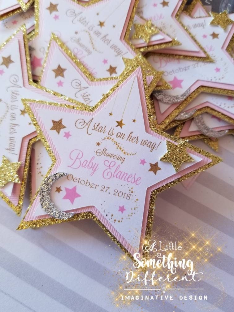 Andaz Press Twinkle Twinkle Little Star Pink Baby Shower Collection, Blank Invitations with Envelopes, 20-Pack, Games Activities and Decorations
