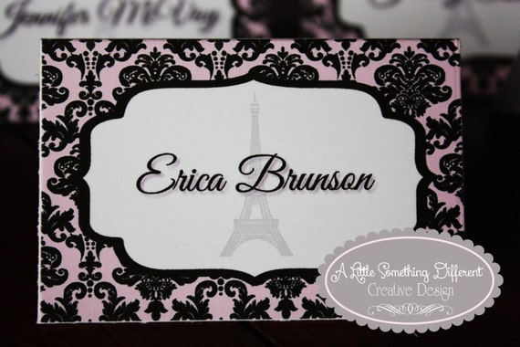 Paris Party Supplies Place Cards Place Settings Decorations Etsy