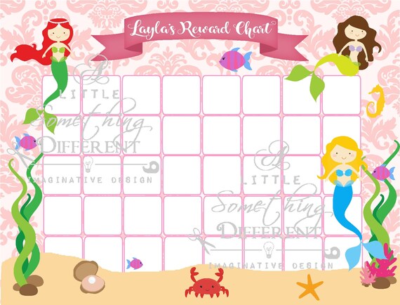 Mermaid Sticker Chart