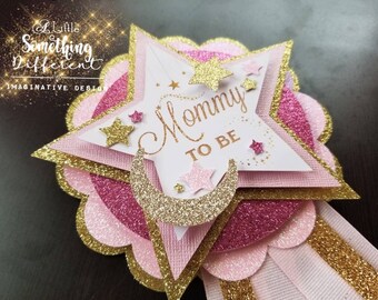 Twinkle Little Star Baby Shower Corsage Decoration / Mommy / Sister / Grandmother / Aunt / Nanny / Godmother / Daddy / Button / Pin /